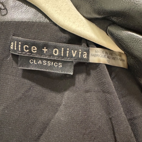 Alice + Olivia Black Faux Leather Jumpsuit - Picture 8 of 8